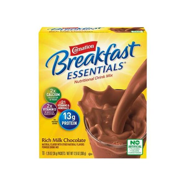 Nestle Carnation Chocolate Breakfast Essentials Drink Mix 12.6oz., PK6